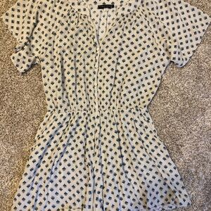 Final Touch White and Blue Floral Romper